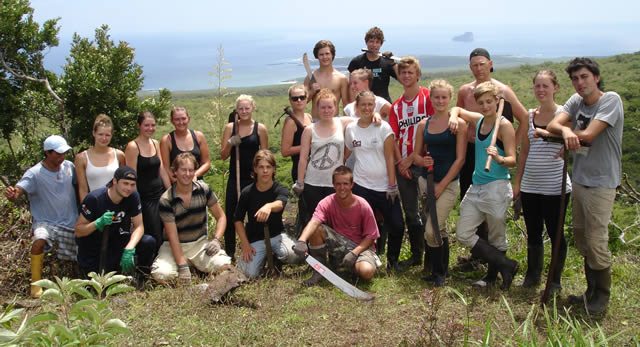 Our work onserving native plant species and eradicating invasive species