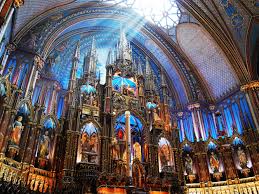 Inside the famous and beautiful Notre-Dame Basilica, Montreal