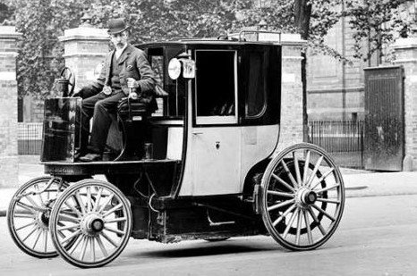 An electric taxi, from 1897 !