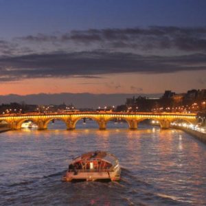 Seine River Paris At Night Photo France