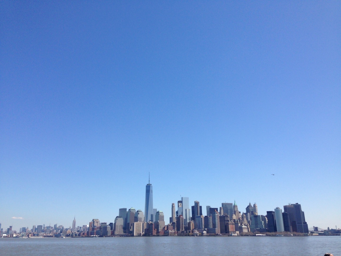 Skyline of New York seen as driving in from New Jersey