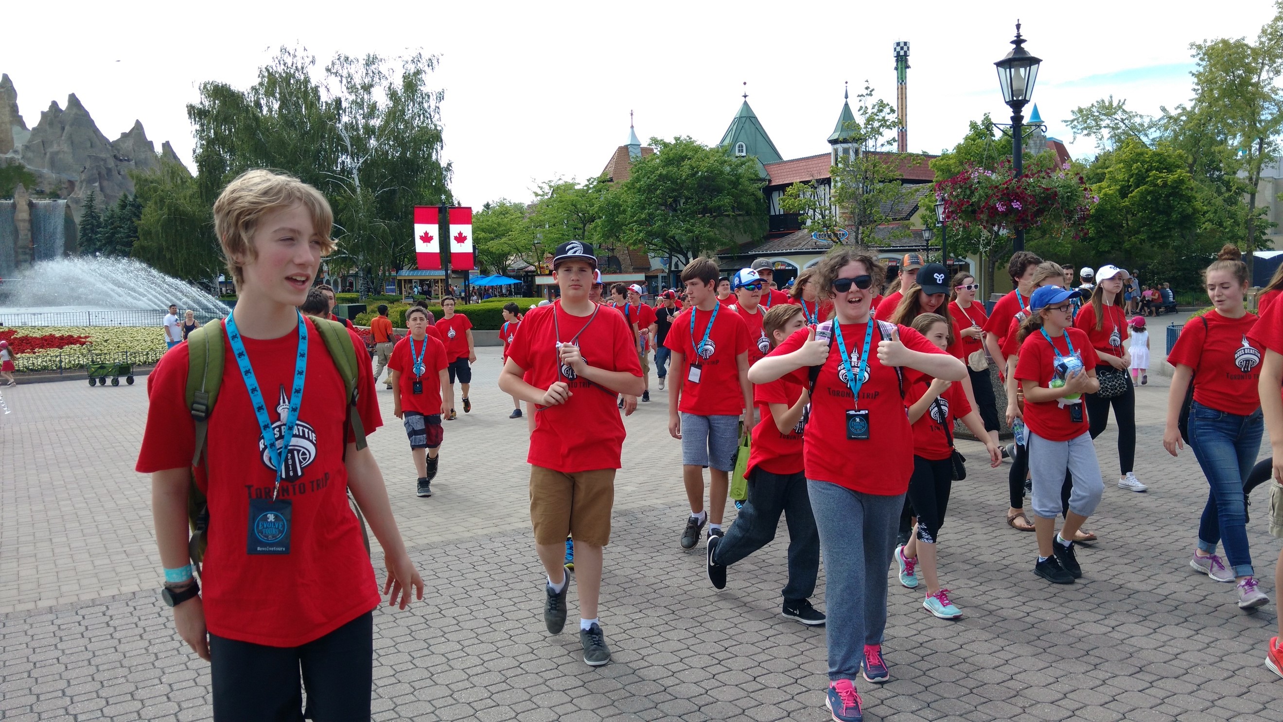 Enjoying our day at Canada's Wonderland, on our highlight's of Toronto tour