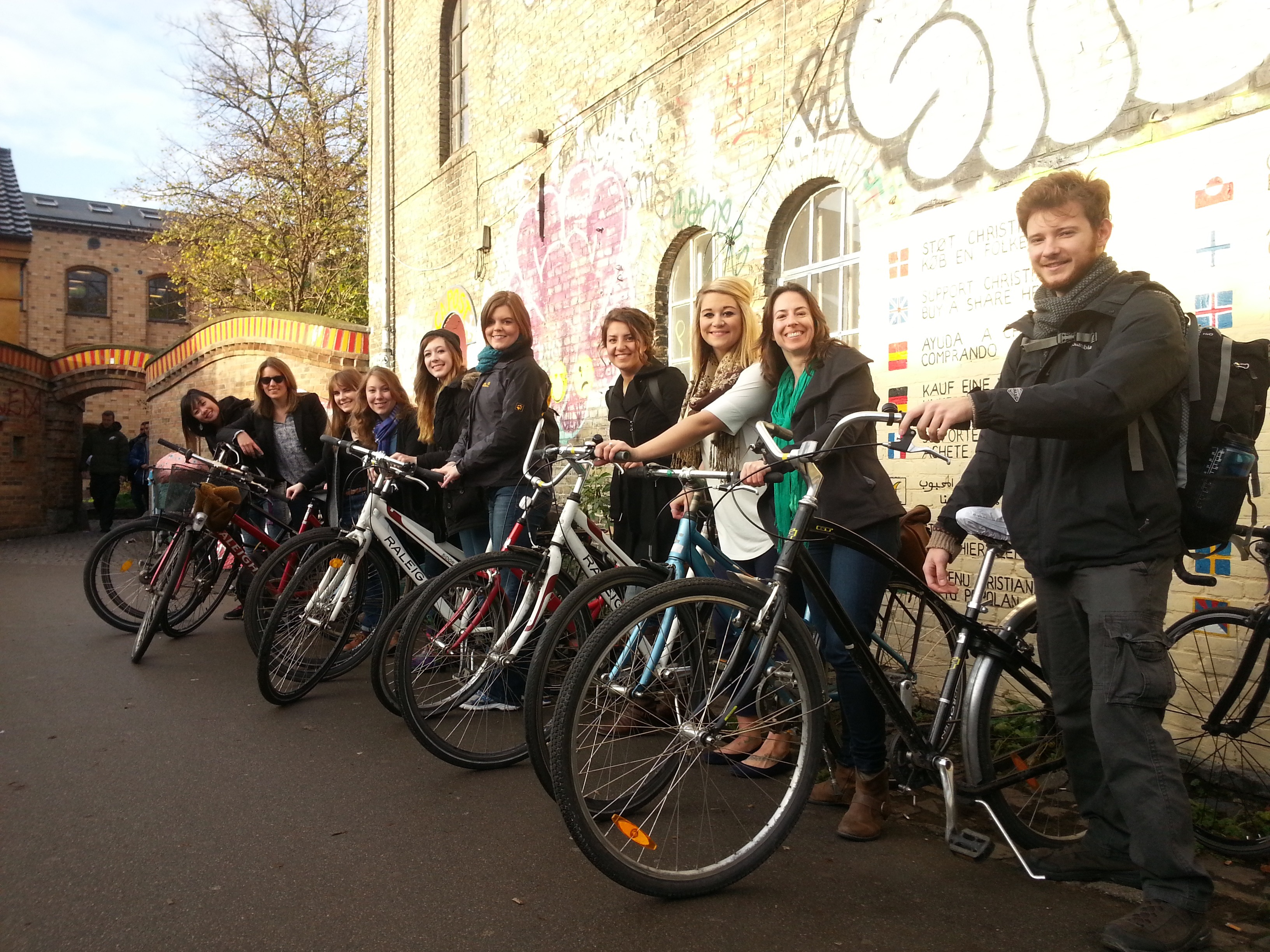 It is common to see tour groups of bikes in Copenhagen