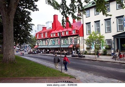 You can't miss the vibrant red roofs when you walk around old Quebec City