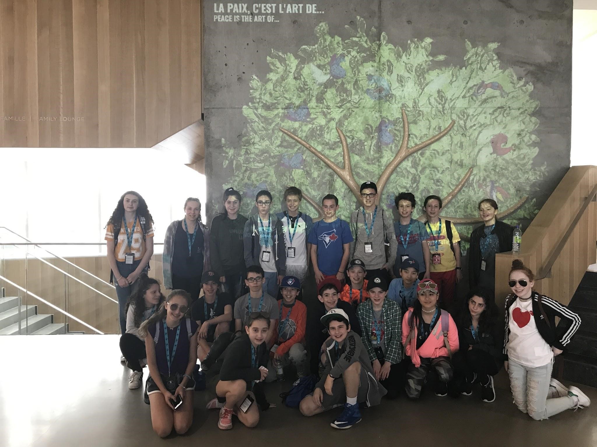 Part of this group's itinerary included a visit to the Montreal Holocaust Museum